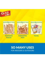 Glad Freezer Zipper Bags, 25 Bags, 16.8x18cm