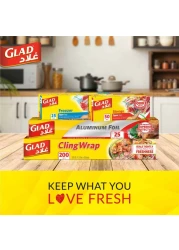 Glad Storage Zipper Bags, 50 Bags, 27.4cm x26.5cm