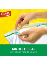Glad Sandwich Zipper Bags, 50 Bags, 14.4x16.5cm