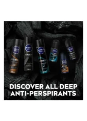NIVEA MEN Antiperspirant Roll-on for Men Deep Black Carbon Antibacterial Espresso Scent 50ml