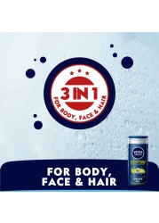 NIVEA MEN 3in1 Shower Gel Body Wash Energy 24h Fresh Masculine Scent 500ml