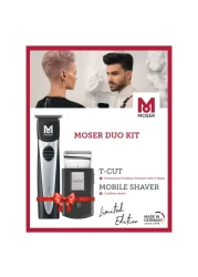 Moser T-Cut Professional Cordless Trimmer with T-Blade 1591-0170 Black and Cordless Mobile Shaver 3615-0052 Black