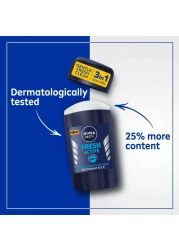 NIVEA MEN Antiperspirant for Men Fresh Active Stick 50ml Pack of 2