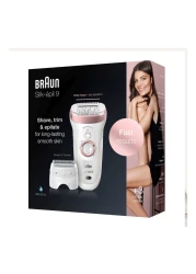Braun Silk-&Eacute;pil 9 Epilator With 4 Extra Shaver Heads 9720 White