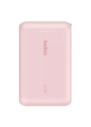 Belkin BoostCharge Power Bank with Integrated Cable Pink 10000mAh 20W