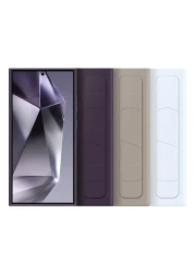 سامسونغ حافظة هاتف بتصميم قبضة واقفة لهاتف غالاكسي أس24 ألترا - رمادي داكن