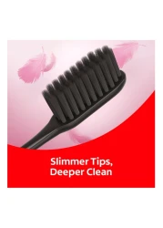 كولجيت سليم سوفت فرشاة أسنان بالفحم الأسود حزمة متعددة من 2 قطعة