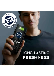 NIVEA MEN 3in1 Shower Gel DEEP 250ml Pack of 3