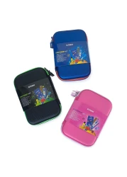 Maxi Double Zipper Pencil Case Stationery Kit Black