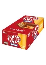نستله كيت كات تشانكي شوكولاطة بالكراميل المملح، حزمة من 24 قطعة، 42 غرام