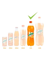 ميرندا قارورة مشروب غازي بالبرتقال بلاستيكية 1.25 لتر