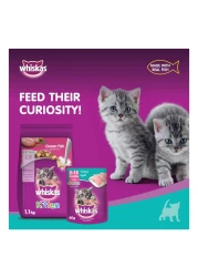 ويسكاس جونيور طعام قطط صغيرة رطب من التونة 80 غرام حزمة من 4