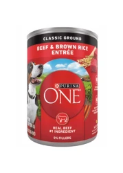بورينا وان كلاسيك، لحم بقري مفروم وأرز بني، طعام للكلاب، 368 غرام