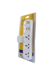 MyChoice 3-Way with 2 USB Ports T-Shape Universal Wall Socket Adapter