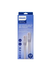 Philips Cat6 Ethernet High Speed LAN Network Cable SWN2204G/40 Grey 2m