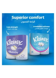 كلينكس مناديل حمام ناعمة جافة، طبقتين، 200 ورقة، 40 لفة
