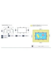 Intex Rectangular Frame Pool Blue 3x2x0.75m