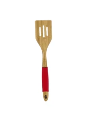 Home Pro Bamboo Slotted Turner Brown And Blue
