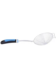 Raj Stainless Steel Skimmer With Nylon Handle Silver 19cm