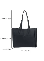 Minimalist Black Double Handle Square Bag
