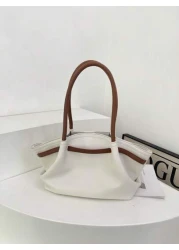 حقيبة يد جلدية قماشية من نوع Feisture، سعة كبيرة ذات لون أساسي، أنيقة وناضجة للنساء، بتصميم كلاسيكي، مناسبة للفتي