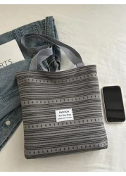 حقيبة كاجوال/عمل بطراز كوري كلاسيكي للنساء ، حقيبة كتف من القماش الكانفاس عصرية موضة 2025 الجديدة