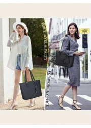 NEWHEY Tote Bags For Women Leather Shoulder Bag Large Capacity Purses And Handbags With Removable Small Pouch