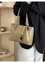 New Fashionable Lightweight Luxury Solid Color High End Versatile Women Shoulder Tote Bag