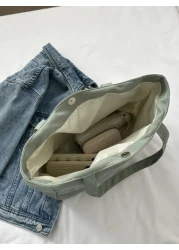 Minimalist Shoulder Bag Solid Color Casual Commute Tote Bag School Bag Back To School Backpack Large Capacity Laptop Compartment Portable Classic Casual Suitable For Teen Girls Women College Students