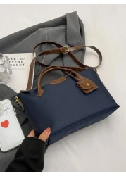 حقيبة يد نسائية عصرية ، حقيبة تسوق كبيرة السعة بشكل كعكة, حقيبة كتف موضة باللون الأزرق