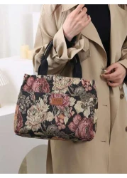 New Arrival Thickened Knitted Jacquard Fabric Handbag Tote Bag Work Shopping Carryall Mother s Outdoor Organizer Cloth Bag Women Handbag