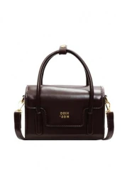 New Autumn And Winter Solid Color Handbag Niche Design Fashionable Letter Versatile Crossbody Bag Classic Atmospheric Adjustable Shoulder Strap Shoulder Bag Suitable For Dating Going Out Shopping And