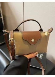 1pc Women Casual Tote Bag Solid Color Shoulder Bag Boston Style Crossbody Handbag