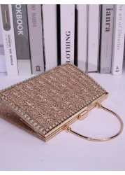 Diamond Rhinestone Glitter Handbag Crossbody Shoulder Clutch Purse Glamorous Elegant For Wedding Party Birthday Daily Use