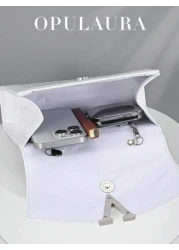 OpulAura Metallic Glitter Clutch Bag Formal Crocodile Pattern Leather Clutch Purse Perfect For Party Wedding Prom Dinner Banquet Matching With Wedding Dress Evening Gown Party Dress