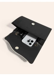 SIIZA Glitter Shiny Luxury Glamorous Elegant Exquisite Large Women Clutch Purse Evening Bag Prom Handbag With Detachable Chain For Wedding Elegant For Girls Women College Students Rookies White Collar