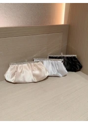 Moonlit EveBag Women s Exquisite Satin Evening Clutch Bag With Rhinestone Decoration Party Dress Bag Prom Bag Evening Bag Chain Handbag Royal Blue