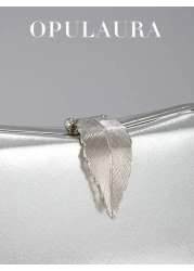 حقيبة طرف معدنية نسائية من أوبول أورا، حقيبة يد فاخرة للمساء مزينة بمشبك ورق معدني، مناسبة للحفلات والأعراس و