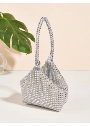 Vincy Glitter Handbag Glamorous Elegant Exquisite Quiet Luxury Glitter Bling Sequin Luxury Shiny Sequin Evening Bag Women s Clutch Bag For Ball For Party Rhinestone For Party Girl Woman Bride Perfect