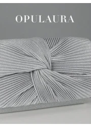 OpulAura Women s Fashion Glitter Flap Clutch Bag With Twist Design Luxury Evening Bag For Formal Wear Suitable For Balls Weddings Parties Birthdays Bridal Clutch Valentines Perfectly Matching With Pro