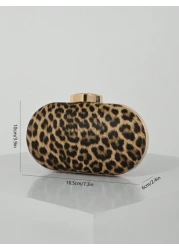Fashionable PU Leopard Print Evening Clutch Bag Handbag Suitable For Wedding Party And Ball Shoulder Bag With Chain Strap Leopard Print Purse For Women Leopard Comeback