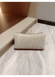 1pc Shiny Glamorous Box Shaped Evening Clutch Bag With Luxurious Rhinestone Decor For Formal Party Wedding Prom