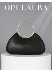 OpulAura Women s Metal Feeling Luxury Evening Clutch Bag Elegant Leather Party Handbag Shiny Formal Clutch For Dress Suitable For Formal Occasions Like Wedding Prom Birthday Bridesmaid Perfect For Par