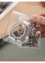 1 3pcs Set Travel Makeup Bags Portable Toiletry Bag Letter Printed Cosmetic Pouch Clear PVC Makeup Case Shower Swimming Storage Bag Large Capacity Travel Cosmetic Bag Toiletry Bag Beach Bathroom Tote