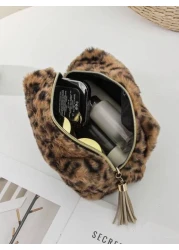 حقيبة سفر متعددة الوظائف ذات سعة كبيرة، حقيبة مستحضرات تجميل بطبعة نمر محمول، حقيبة للرعاية والأدوات الصحية،