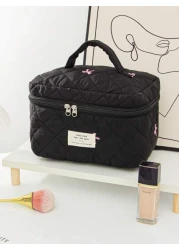1 Piece Travel Storage Toiltery Bag Zipper Storage Pouch Cosmetic Bag Tampon Storage Bag Sanitary Pad Pouch Women s Bow Embroidered And Quilted Makeup Bag Sets Multi Functional Cosmetic Storage Bag Ba