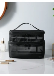 حقيبة مستحضرات التجميل متعددة الوظائف قطعة واحدة ، حقيبة منظم مكياج محمول ، حقيبة أدوات تجميل للسفر مقاومة لل