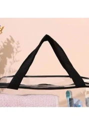 مجموعة 3 حقائب أدوات التجميل شفافة، منظم السفر سعة كبيرة، حقيبة تخزين مستحضرات التجميل متعددة الوظائف، حقيبة