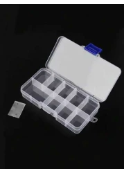1pc Transparent Mesh Jewelry Box Multi Cell Detachable Travel Storage Box Jewelry Display Box Antioxidant Waterproof Dustproof Large Capacity Suitable For Rings Earrings Pendant Nail Jewelry Gifts For