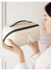 1pc Summer Travel Cosmetic Bag Waterproof Handheld Toiletry Organizer Large Capacity Makeup Bag Oil Proof Makeup Brush Storage Bag Bathroom Makeup Bag Portable Travel Makeup Organizer Storage For Lips